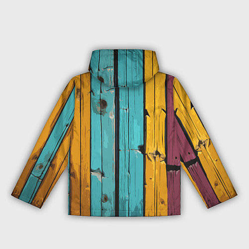 Женская ветровка Цветные доски / 3D-Черный – фото 2