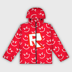 Ветровка с капюшоном женская Roblox smile pattern, цвет: 3D-черный