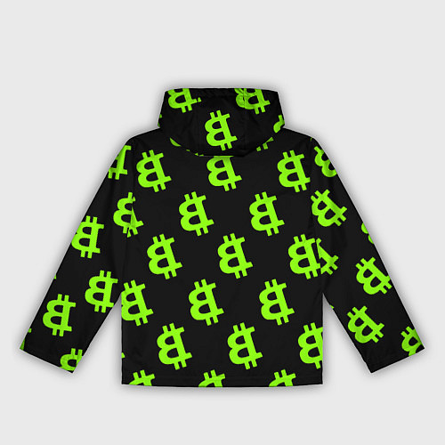 Женская ветровка Биткоин кислотные монеты / 3D-Черный – фото 2