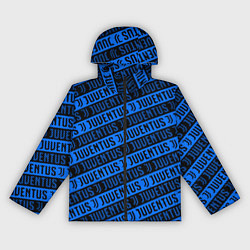 Ветровка с капюшоном женская Ювентус паттерн фк, цвет: 3D-черный