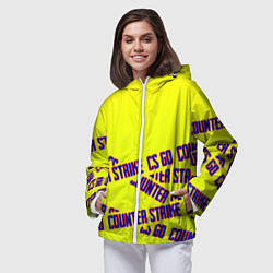 Ветровка с капюшоном женская Counter strike game, цвет: 3D-белый — фото 2