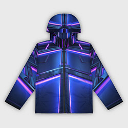 Ветровка с капюшоном женская Неоновая световая конструкция, цвет: 3D-черный