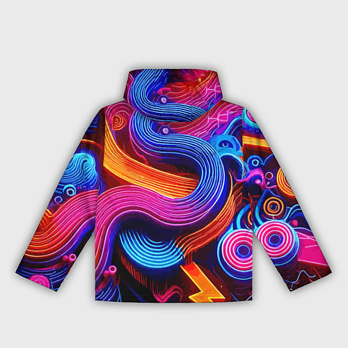 Женская ветровка Colourful abstraction - Milano / 3D-Черный – фото 2