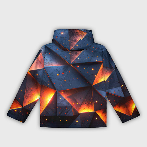 Женская ветровка Геометрический рендер с эффектом свечения / 3D-Черный – фото 2