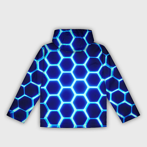 Женская ветровка Неоновые шестигранники с подсветкой / 3D-Черный – фото 2