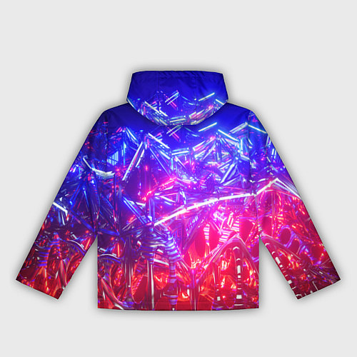 Женская ветровка Неоновая геометрическая абстракция / 3D-Черный – фото 2