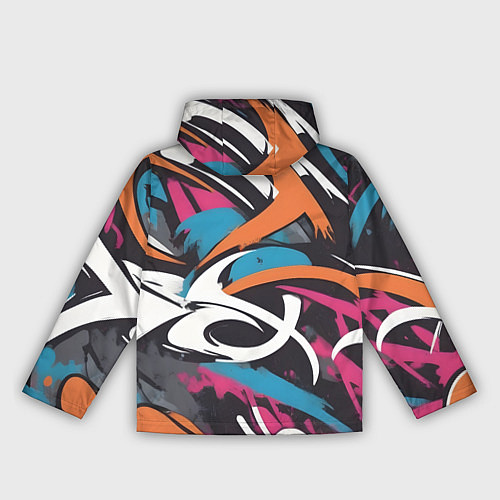 Женская ветровка Граффити абстракция / 3D-Черный – фото 2
