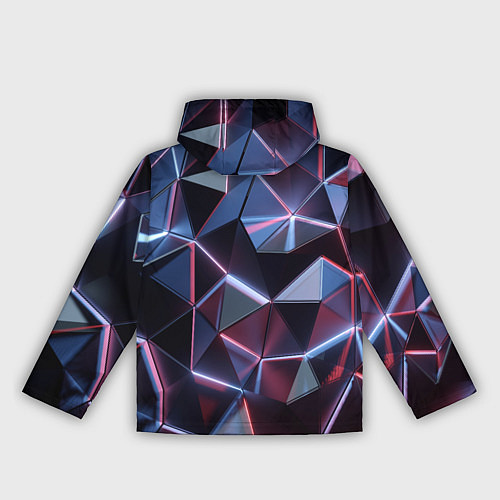 Женская ветровка Неоновые геометрические плиты / 3D-Черный – фото 2