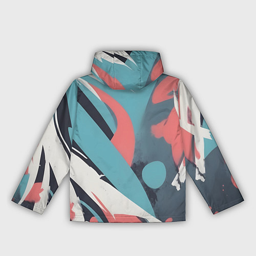 Женская ветровка Граффити в пастельных тонах абстракция / 3D-Черный – фото 2