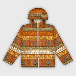 Ветровка с капюшоном женская В африканском стиле, цвет: 3D-белый