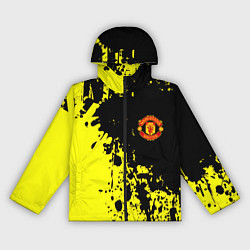 Ветровка с капюшоном женская Манчестер Юнайтед краски, цвет: 3D-черный