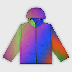Ветровка с капюшоном женская Градиент полосы, цвет: 3D-черный