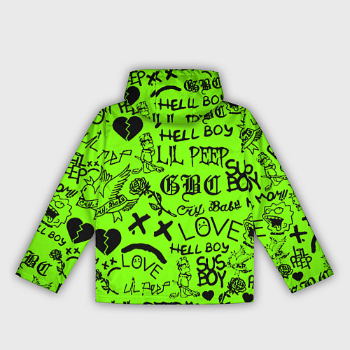 Женская ветровка Lil Peep кислотный паттерн / 3D-Черный – фото 2