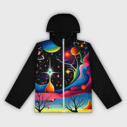 Женская ветровка Необычная планета и космос в стиле Сальвадор Дали