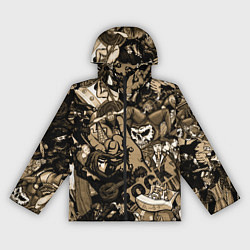 Ветровка с капюшоном женская Король и шут средневековья играют рок, цвет: 3D-черный