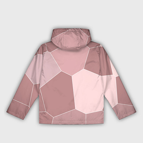 Женская ветровка Пыльно-розовый крупная мозаика / 3D-Черный – фото 2
