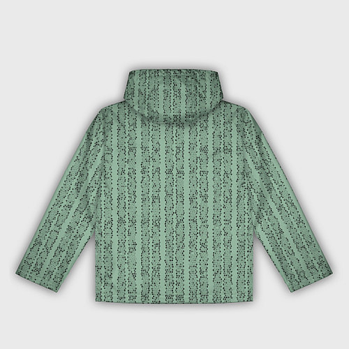 Женская ветровка Холодный зелёный полосы с мелкими крапинками / 3D-Черный – фото 2