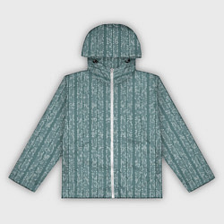 Ветровка с капюшоном женская Холодный синий полосы в мелкую крапинку, цвет: 3D-белый