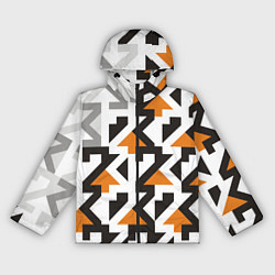 Ветровка с капюшоном женская Паттерн-23, цвет: 3D-черный