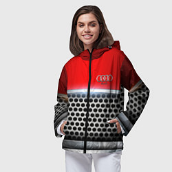 Ветровка с капюшоном женская AUDI metal collection game, цвет: 3D-черный — фото 2