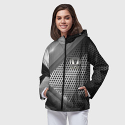 Ветровка с капюшоном женская Honda metal motors, цвет: 3D-черный — фото 2