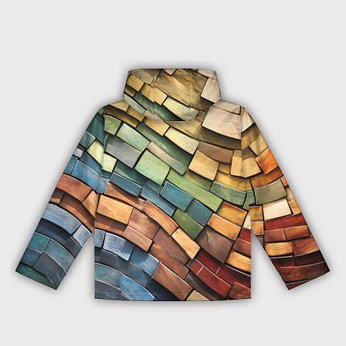 Женская ветровка Волнистая мозаика / 3D-Черный – фото 2