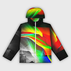 Ветровка с капюшоном женская Текстура краски, цвет: 3D-белый