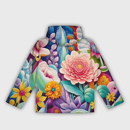 Женская ветровка Лето объемные цветы / 3D-Черный – фото 2