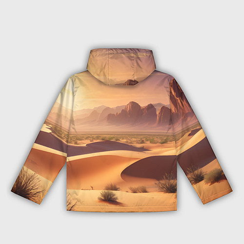 Женская ветровка Закат в жаркой пустыне / 3D-Черный – фото 2