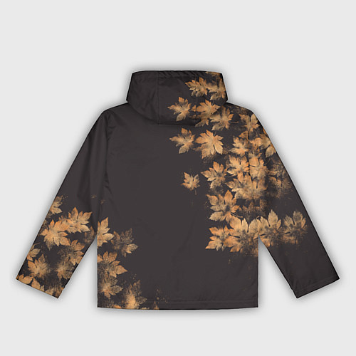 Женская ветровка Осенние листья эффект / 3D-Черный – фото 2