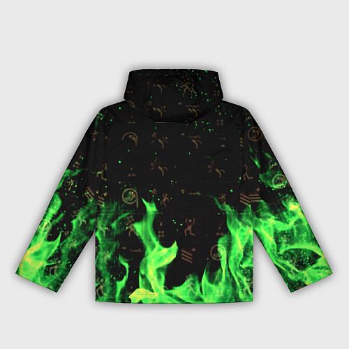 Женская ветровка Half life огонь зеленый / 3D-Черный – фото 2