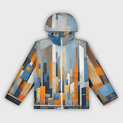 Ветровка с капюшоном женская Архитектура город живопись, цвет: 3D-белый