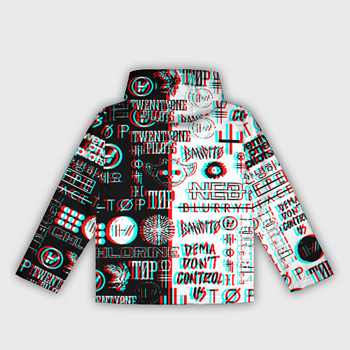 Женская ветровка Twenty one pilots glitch pattern / 3D-Черный – фото 2