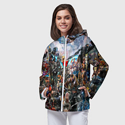 Ветровка с капюшоном женская Коллекция мастера игры, цвет: 3D-белый — фото 2