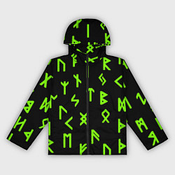 Ветровка с капюшоном женская Славянская символика кислота, цвет: 3D-черный