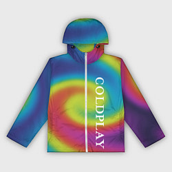 Ветровка с капюшоном женская Coldplay moon music album, цвет: 3D-белый