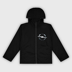 Ветровка с капюшоном женская Opel logo auto, цвет: 3D-черный