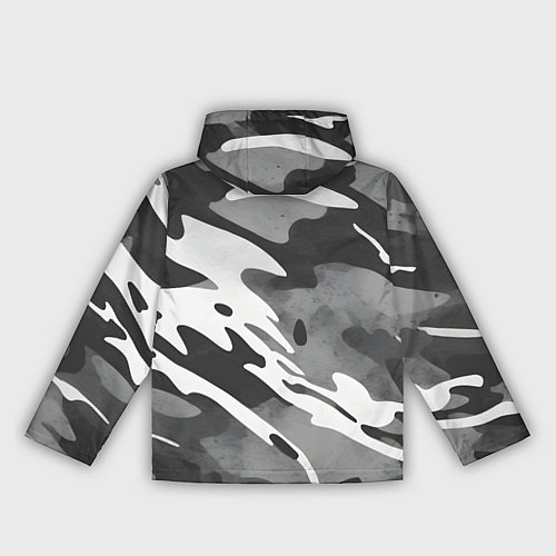 Женская ветровка Черно белый камуфляж / 3D-Черный – фото 2