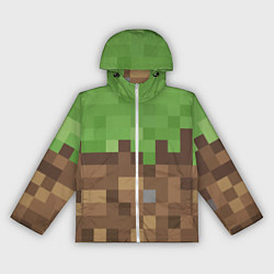 Ветровка с капюшоном женская Earth - Minecraft, цвет: 3D-белый
