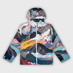 Ветровка с капюшоном женская Искусство гор, цвет: 3D-белый