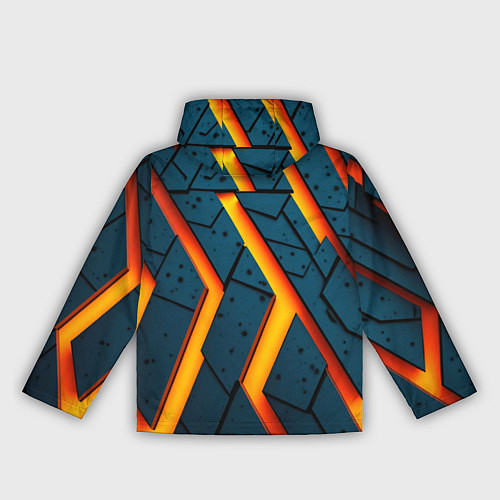 Женская ветровка Металлическая броня и оранжевое свечение / 3D-Черный – фото 2