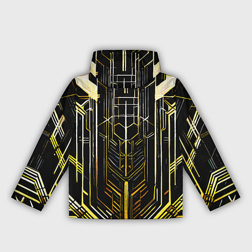 Женская ветровка Gold lines on a black background / 3D-Черный – фото 2