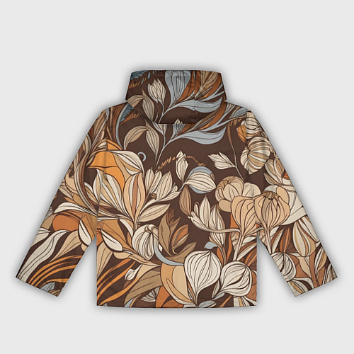 Женская ветровка Спокойная ботаническая иллюстрация / 3D-Черный – фото 2