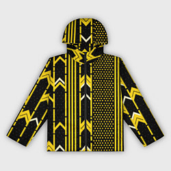 Ветровка с капюшоном женская Жёлтые обои на чёрном фоне, цвет: 3D-черный