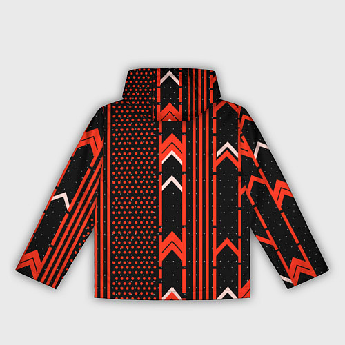 Женская ветровка Красные обои на чёрном фоне / 3D-Черный – фото 2