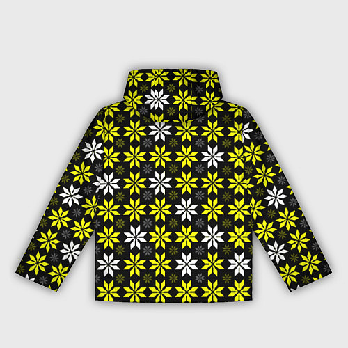 Женская ветровка Жёлто-белые звёзды на чёрном фоне / 3D-Черный – фото 2