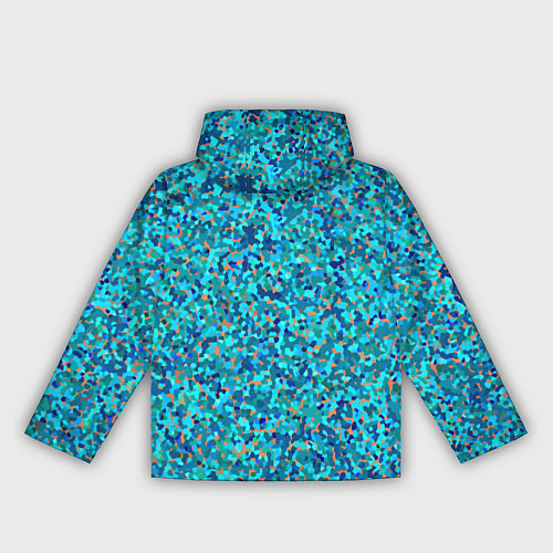 Женская ветровка Сине-голубой пуантилизм / 3D-Черный – фото 2