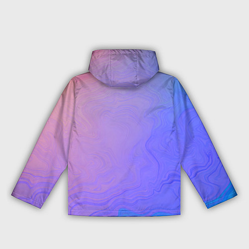 Женская ветровка Сине фиолетовый градиент / 3D-Черный – фото 2