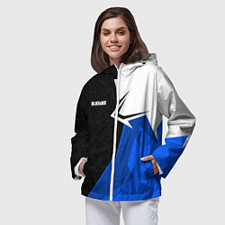 Ветровка с капюшоном женская Блюлок - бело-синей спорт, цвет: 3D-белый — фото 2