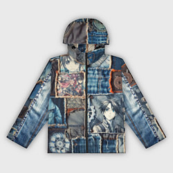Женская ветровка Аниме пэчворк деним
